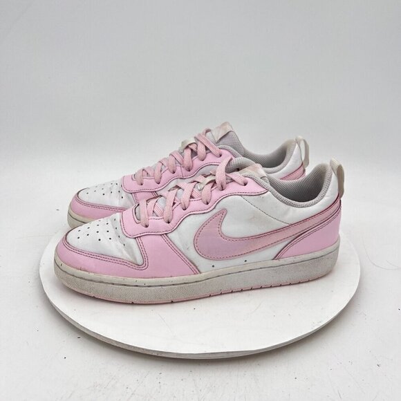 Nike Shoes - Nike Court Borough Low 2 Youth Size 7Y Women 8.5 DQ0492-100 White Pink Foam Shoe